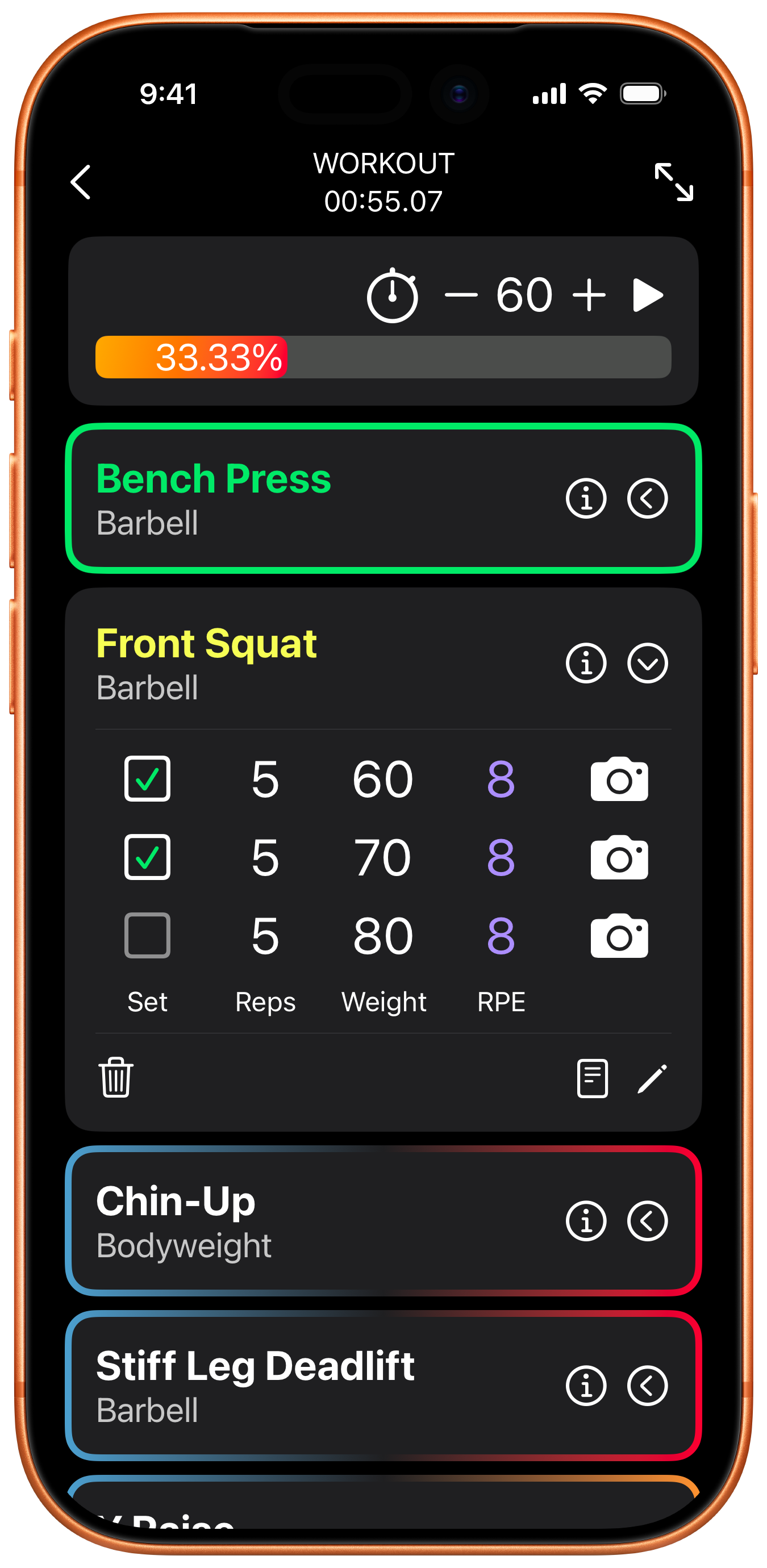 Exercise information